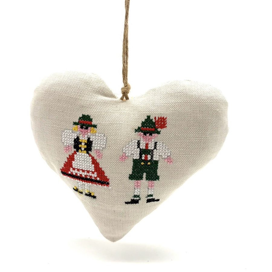 Cuore con raffigurazioni in stile tirolese